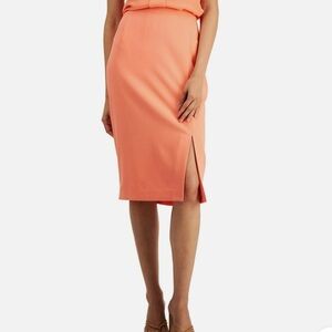 Tahari Arthur S. Levine Suit Skirt (Peach)